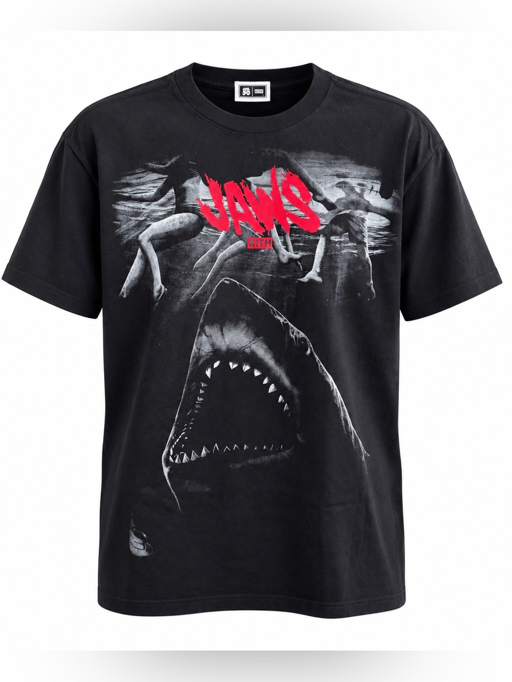 KITH x Jaws 50 Underwater Vintage Tee Black Large NWOT Limited Edition